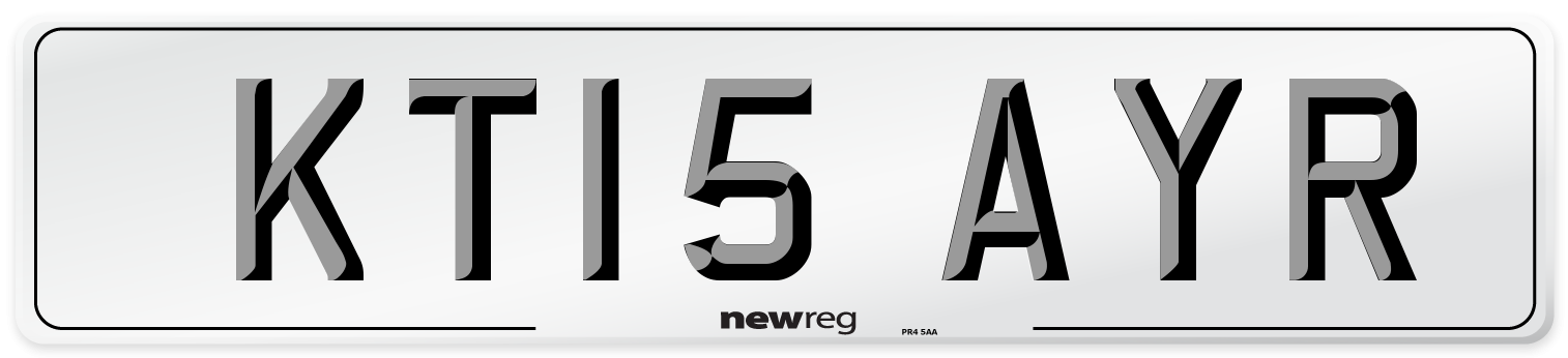 KT15 AYR Number Plate from New Reg